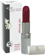 Red Shimmer Organic Lipstick by Green People