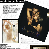Celebrity Perfumes: David & Victoria Beckham, Jennifer Lopez, Celine Dion, Sarah Jessica Parker, Sean John, Gwen Stefani, Kate Moss