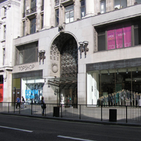 Front of the Topshop Store where J Brand Jeans will be sold