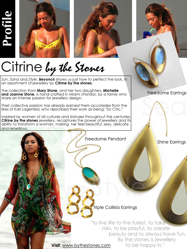 <Beyonce Wearing Citrine by the Stones Jewellery>