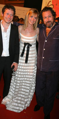 Anne Consigny (wearing jewels by Van Cleef & Arpels), Mathieu Amalric and Julian Schnabel at Cannes Film Festival 