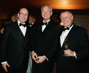 rince Albert of Monaco (L),  Managing director Montblanc International Lutz Bethge (C) and Wolff Heinrichsdorff 