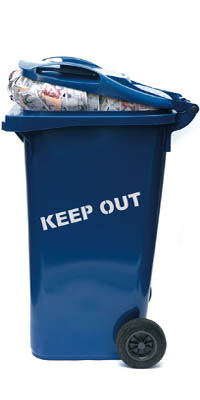 Picture of a bin with money in it to promote the CPP campaign